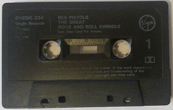 Sex Pistols - The Great Rock 'N' Roll Swindle Cassette release  Sex Pistols - The Great Rock 'N' Roll Swindle Cassette mid-price range re-issue pressing